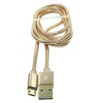 LDNIO Adat- és Töltőkábel LS-24, MicroUSB/USB csatlakozó, 2.1A gyorstöltés, 1 méter, aranyszín fotó