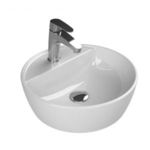 CeraStyle - Top Counter pultra ültethető porcelán mosdó - ONE - O- csaplyukas - Ø 42 cm fotó
