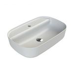 CeraStyle - Top Counter pultra ültethető porcelán mosdó - AQUA - MATT FEHÉR - 60 x 40 cm fotó