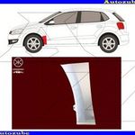 VW POLO 5 2014.05-2017.05 /6C/ Első sárvédő hátsó alsó rész bal (javítólemez) {KLOKKE... fotó