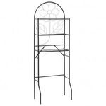 fekete WC feletti tárolóállvány 60 x 33 x 174 cm fotó