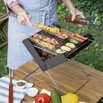 Mini összecsukható, hordozható grillsütő faszénhez Foldecue InnovaGoods fotó