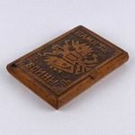 1V702 I. világháborús faragott hadifogoly munka cigarettatárca 1914-16 Orosz kétfejű sassal fotó