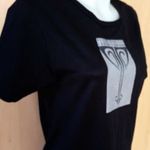CALVIN KLEIN fekete rövid ujjú póló oldal varrás nélküli környakú egyenes szabású XL/TG fotó