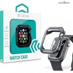 Apple Watch Series 7, 8, 9 41mm, Devia Sport Series Okosóra műanyag védőtok, Szilikon keret, Fekete... fotó