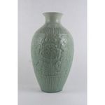 1T844 Régi nagyméretű halványkék kínai porcelán váza 27.6 cm fotó