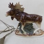 Porcelán rénszarvas éjjeli lámpa. Szép állapotú, működő. fotó