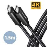 Axagon BUCM32-CM15AB 1, 5m Type-C fekete adat- és töltőkábel fotó