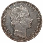 Ferenc József 1 Forint 1858 A Jäger: 328 (Ag) 12, 31g EF Ebben az állapotban ritka! fotó