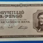 1946 -os EGYMILLIÓ / 1.000.000 B.-Pengő bankó Ritkább !!!! EF (L1901) fotó