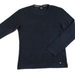 EREDETI HUGO BOSS SLIM FIT (M/L) ELEGÁNS *NAGYON EXTRA* FÉRFI *MINŐSÉGI* SÖTÉTKÉK HOSSZÚ UJJÚ PÓLÓ fotó