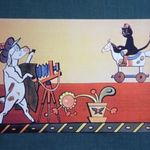 Képeslap, Csehszlovákia, Josefa Lady, Kocour Mikes rajzfilm részlet, 1980- fotó