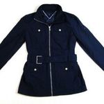EREDETI TOMMY HILFIGER (XS) ELEGÁNS *EXCLUSIVE* NŐI *LUXUS MINŐSÉGI* ÉJ SÖTÉTKÉK ÁTMENETI KABÁT fotó