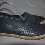 Új, 5th Avenue, valódi bőr, sötétkék, kényelmes, igényes espadrilles cipő 37 -női fotó