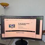 Samsung LC32T550FDRXEN 32" ívelt LED monitor, 75Hz, FreeSync, Eco Saving Plus fotó