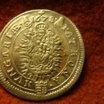 Lipót ezüst 15 krajczár 1678 K.B. nagyon szép, patina fotó