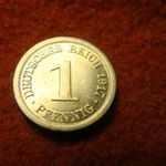 Német alu 1 pfennig 1917 A aUNC fotó