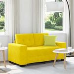 sárga bársony loveseat kanapé 120 cm fotó