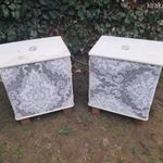 Régi retro fehér színű éjjeli szekrény komód párban fotó