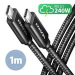 AXAGON BUCM2-CM10AB CHARGE USB-C < USB-C Cable 1m Black BUCM2-CM10AB Kiegészítő, Kellék Kábel fotó