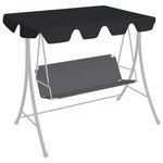 fekete csere ponyva kerti hintaágyhoz 150/130 x 105/70 cm fotó