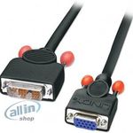 Lindy 5m DVI-VGA adapterkábel DVI-A dugó-VGA-aljzat fekete fotó