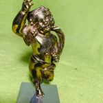 ANTIK BRONZ , ARANYOZOTT ANGYAL SZOBOR, PUTTÓ SZOBOR. GYÖNYÖRŰ DARAB fotó