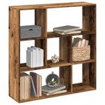 antik fa színű fa térelválasztó könyvespolc 102x29x103, 5 cm fotó