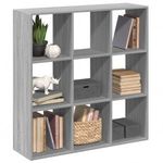 szürke sonoma szerelt fa elválasztó könyvespolc 102x29x103, 5cm fotó