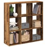 antik fa színű fa térelválasztó könyvespolc 102x29x103, 5 cm fotó