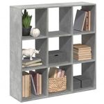 betonszürke szerelt fa elválasztó könyvespolc 102x29x103, 5 cm fotó