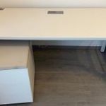 Steelcase íróasztal, 160x80 cm, fehér + konténer fotó