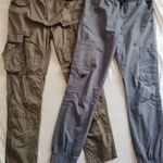 2 db 164 13-14 év vászon oldalzsebes cargo nadrág H&M LOGG hossz 96 cm fotó