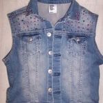 H&M strasszos vagány farmer mellényv 164-es fotó
