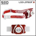LED Lenser SEO5 Piros fejlámpa (SEO5-6106TIB) - Bontott termék! fotó
