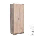 Miami gardróbszekrény 80x205 cm sonoma tölgy-yorki tölgy fotó