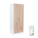 Miami gardróbszekrény 80x205 cm sonoma tölgy-fehér fotó