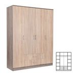 Miami gardróbszekrény 160x205 cm sonoma tölgy-yorki tölgy fotó