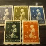 Hollandia használatlan** sor 1940 MI 375-79 kat.ár 15 euro fotó