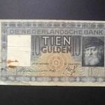 Hollandia 10 Gulden 1937 VG+ fotó