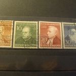 Német pecsételt sor 1952 MI 156-59 kat.ár 100 euro fotó