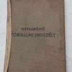 Szürke forgalmi engedély - Csepel 125 motorkerékpár 1959. fotó
