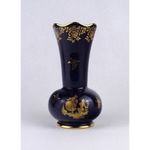 1V688 Régi aranyozott, kobaltkék LIMOGES porcelán díszváza ibolyaváza fotó