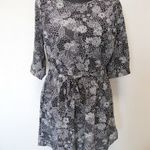 Hosszított PAPAYA fekete, fehér, mintás, derékban gumis öves MOLETTI felső UK 16-18 EU 44-46 XL fotó