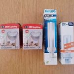 Új LED izzó 12V, MR16, 4x1W / PL-C 2P kompakt fénycső 18W / G24 fotó