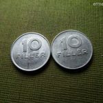 10 FILLÉR 1969 BP, NORMÁL ÉS A "NULLA BELSŐ ÁTMÉRŐJE NAGYOBB" VÁLTOZAT! - RITKA! fotó