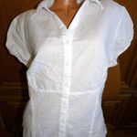CHARLES VÖGELE FEHÉR, PAMUT/LEN BLÚZ, ING, FELSŐ 2XL - 3XL fotó