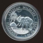 Szomália 1 oz ezüst 2017, Elefánt fotó