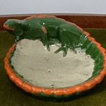 Gyarmathy György Iparművész kerámia, gyík-gekko figurális díszítéssel fotó