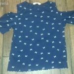 Vállkihagyós lepke mintás kék felső, H&M, 146-158 fotó